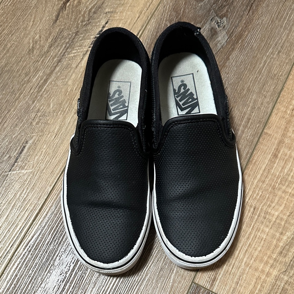 Vans Women's Black Perforated Slip-On Shoes